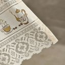 Ver imagem 5 de Cortina Pia/Balcão/Banheiro/Cozinha Renda Varias Estampas:Coffee Creme