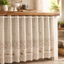 Ver imagem 6 de Cortina Pia/Balcão/Banheiro/Cozinha Renda Varias Estampas:Coffee Creme