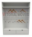 Ver imagem 4 de Armário Cabideiro Marina M9 100% Mdf Closet Loja Gaveta - Branco
