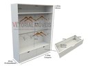 Ver imagem 1 de Armário Cabideiro Marina M9 100% Mdf Closet Loja Gaveta - Branco