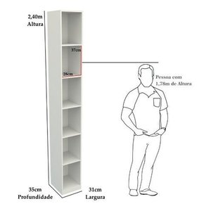 Armário Colmeia Eloisa M13 100% Mdf (closet Lojas Expositor) - Branco