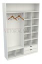 Ver imagem 1 de Armário Colmeia Cabideiro Gaveta Mayara M3 100% Mdf Closet - Branco
