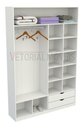 Ver imagem 4 de Armário Colmeia Cabideiro Gaveta Mayara M3 100% Mdf Closet - Branco