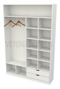Ver imagem 3 de Armário Colmeia Cabideiro Gaveta Mayara M3 100% Mdf Closet - Branco