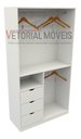 Ver imagem 2 de Armário Misto Prateleira Gaveta Arara M18 100% Loja Closet - Branco