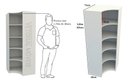 Ver imagem 1 de Armário Prateleira Canto M4 100% Mdf Loja Closet Dispensa - Branco
