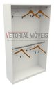 Ver imagem 1 de Armário Arara Dupla M3 100% Mdf (closet Lojas Cabideiro) - Branco