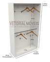 Ver imagem 4 de Armário Arara Dupla M3 100% Mdf (closet Lojas Cabideiro) - Branco