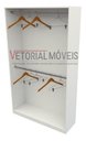Ver imagem 2 de Armário Arara Dupla M3 100% Mdf (closet Lojas Cabideiro) - Branco