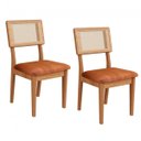 Ver imagem 1 de Kit 2 Cadeiras em Mdf Freijó Estofado Vermelho Veronese Encosto com Tela Dalla Costa