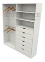 Ver imagem 3 de Armário Arara Gaveta Brenda 100% Mdf Quarto Sapato Roupa - Branco