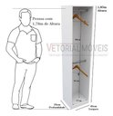 Ver imagem 1 de Armário Colmeia Eloisa M5 100% Mdf (closet Lojas Expositor) - Branco