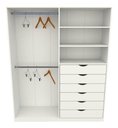 Ver imagem 4 de Armário Arara Gaveta Brenda M3 100% Mdf Quarto Sapato Roupa - Branco