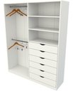 Ver imagem 3 de Armário Arara Gaveta Brenda M3 100% Mdf Quarto Sapato Roupa - Branco