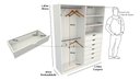 Ver imagem 1 de Armário Arara Gaveta Brenda M3 100% Mdf Quarto Sapato Roupa - Branco