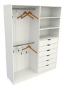 Ver imagem 2 de Armário Arara Gaveta Brenda M3 100% Mdf Quarto Sapato Roupa - Branco