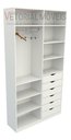 Ver imagem 1 de Armário Arara Gaveta Verônica M3 100% Mdf Closet Roupeiro - Branco