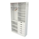 Ver imagem 4 de Armário Arara Gaveta Verônica M3 100% Mdf Closet Roupeiro - Branco