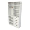 Armário Arara Gaveta Verônica M3 100% Mdf Closet Roupeiro - Branco - 4