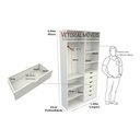 Ver imagem 2 de Armário Arara Gaveta Verônica M3 100% Mdf Closet Roupeiro - Branco