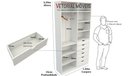 Ver imagem 2 de Armário Arara Gaveta Verônica M3 100% Mdf Closet Roupeiro - Branco