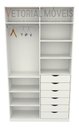 Ver imagem 3 de Armário Arara Gaveta Verônica M3 100% Mdf Closet Roupeiro - Branco