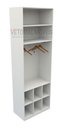 Ver imagem 2 de Armário Misto Colmeia M22 100% Mdf Closet Loja Roupeiro - Branco