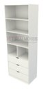 Ver imagem 4 de Armário Misto Colmeia Arara M23 100% Mdf Roupeiro Closet Loja - Branco