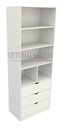 Ver imagem 2 de Armário Misto Colmeia Arara M23 100% Mdf Roupeiro Closet Loja - Branco