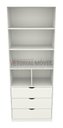 Ver imagem 3 de Armário Misto Colmeia Arara M23 100% Mdf Roupeiro Closet Loja - Branco