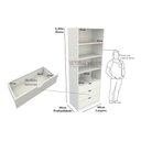 Ver imagem 1 de Armário Misto Colmeia Arara M23 100% Mdf Roupeiro Closet Loja - Branco