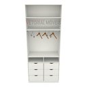 Ver imagem 3 de Armário Misto Colmeia Arara M25 100% Mdf Roupeiro Closet - Branco