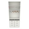 Armário Misto Colmeia Arara M25 100% Mdf Roupeiro Closet - Branco - 3