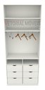 Ver imagem 3 de Armário Misto Colmeia Arara M25 100% Mdf Roupeiro Closet - Branco