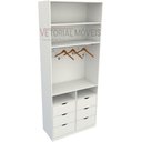 Ver imagem 2 de Armário Misto Colmeia Arara M25 100% Mdf Roupeiro Closet - Branco
