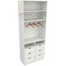 Armário Misto Colmeia Arara M25 100% Mdf Roupeiro Closet - Branco - 2