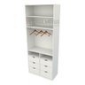 Armário Misto Colmeia Arara M25 100% Mdf Roupeiro Closet - Branco - 4