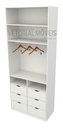 Ver imagem 4 de Armário Misto Colmeia Arara M25 100% Mdf Roupeiro Closet - Branco