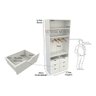 Armário Misto Colmeia Arara M25 100% Mdf Roupeiro Closet - Branco - 1
