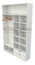 Ver imagem 3 de Armário Colmeia Cabideiro Gaveta Mayara M2 100% Mdf Closet - Branco