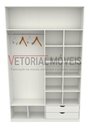 Ver imagem 4 de Armário Colmeia Cabideiro Gaveta Mayara M2 100% Mdf Closet - Branco