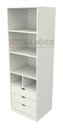 Ver imagem 4 de Armário Colmeia Mirela M14 100% Mdf Closet Loja Roupeiro - Branco