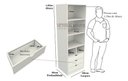 Ver imagem 1 de Armário Colmeia Mirela M14 100% Mdf Closet Loja Roupeiro - Branco