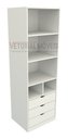 Ver imagem 2 de Armário Colmeia Mirela M14 100% Mdf Closet Loja Roupeiro - Branco