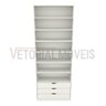 Guarda Roupa Closet Solteiro  Gaveta Prateleira M26 100% Mdf Closet Roupeiro - Branco - 4