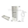 Guarda Roupa Closet Solteiro  Gaveta Prateleira M26 100% Mdf Closet Roupeiro - Branco - 2