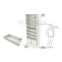 Ver imagem 2 de Guarda Roupa Closet Solteiro Gaveta Prateleira M26 100% Mdf Closet Roupeiro - Branco