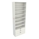 Ver imagem 1 de Guarda Roupa Closet Solteiro Gaveta Prateleira M26 100% Mdf Closet Roupeiro - Branco