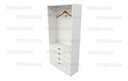 Ver imagem 4 de Armário Misto Gaveta Arara M27 100% Mdf Roupeiro Closet - Branco