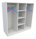 Ver imagem 4 de Armário Colmeia Cabideiro Montessoriano M2 100% Mdf Closet - Branco